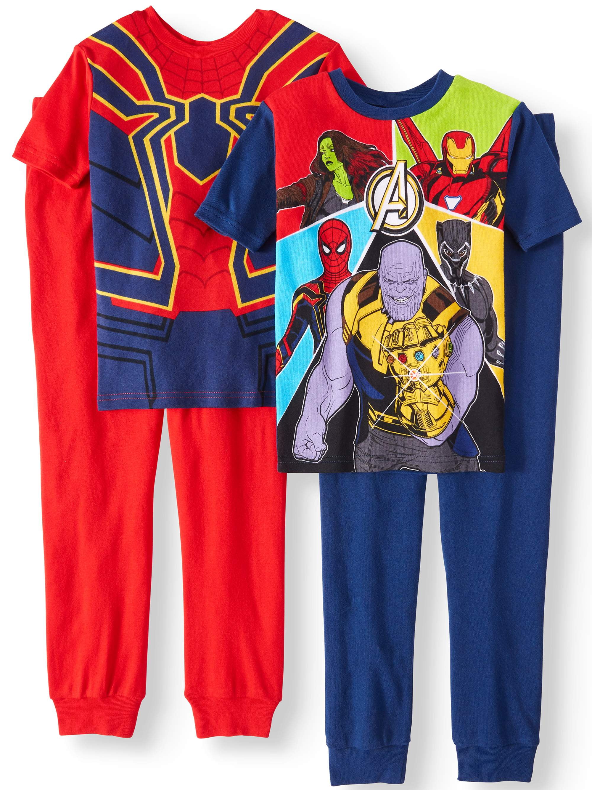 The Avengers Boys' Avengers 4 Piece Pajama Sleep Set (Little Boy & Big Boy)