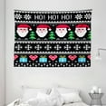 thumbnail image 1 of Christmas Tapestry, Nordic Norwegian Traditional Retro Patterns Hearts Snowflakes Santa Trees Print, Wall Hanging for Bedroom Living Room Dorm Decor, 80W X 60L Inches, Multicolor, by Ambesonne, 1 of 2