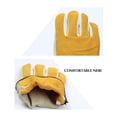thumbnail image 4 of Work Gloves Cowhide Leather Men Working Welding Gloves Safety Protective Garden Sports Wear-resisting Gloves ,Easy to Wear, 4 of 5