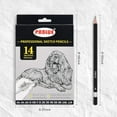 thumbnail image 7 of Professional Triangular Drawing Sketching Pencil Set,6H,4H,2H,H,HB,F,B,2B,3B,4B,6B,8B,10B,12B Graphite Shading Pencils for Beginners,ProArtists,Drawing,Drafting,Sketching,Shading(14 Pcs), 7 of 7