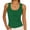 Green, variant on Womens Ribbed Tank Top Slim Fit Sleeveless Stretchy Cami for Women, Polyester Spandex Layering Casual Workout Top - Black,Size 2XL
