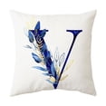 thumbnail image 2 of Ludlz Pillow Cover Alphabet Design Dust-proof Short Velvet Flower Letter Pillow Case Valentine's Day Decor Daily Use, 2 of 8