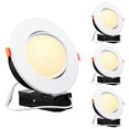 thumbnail image 2 of TORCHSTAR 6 Inch Gimbal LED Recessed Lighting with Junction Box, 13.5W IC Rated Air Tight Directional Swivel Downlight, CRI90+ Dimmable Canless LED Recessed Light, 3000K, ETL, Energy Star, Pack of 4, 2 of 4