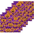 thumbnail image 3 of SKYSONIC Halloween Pumpkin Cotton Washcloths Set of 2, Highly Absorbent Soft Fingertip Towel for Bathroom, Gym, Hotel and Spa, 12x12 Inch, 3 of 7