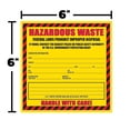 thumbnail image 6 of Hazardous Waste Label, 6" x 6", Pack of 100, Yellow and Red Label, Self-Adhesive, 6 of 7