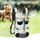 thumbnail image 5 of Mochila Para Mascotas Bolsa de pecho con hebilla de seguridad incorporada, mochila para transportar perros (perro azul claro XXL), 5 of 6