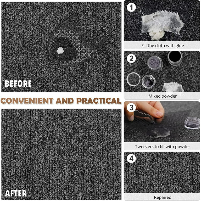 Coconix Fabric and Carpet Repair Kit - Repairer of Your Car Seat, Couch,  Furniture, Upholstery or Jacket - Fixes Burn Holes, Tear or Rips. Super  Easy Instructions to Match Any Color, Pattern