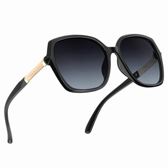 KALIYADI Women's Oversized Sunglasses Retro Polarized Sun Glasses with UV Protection for Women