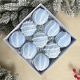 thumbnail image 4 of Cinvoph 9pcs 3.15" Christmas Ball Ornaments, Shatterproof Plastic Xmas Bulbs Decorations for Xmas Tree Winter Holiday New Year Party Supplies, Blue, 4 of 6