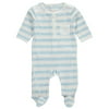 Baby Boys' "Triple Stripe" Footed Coverall