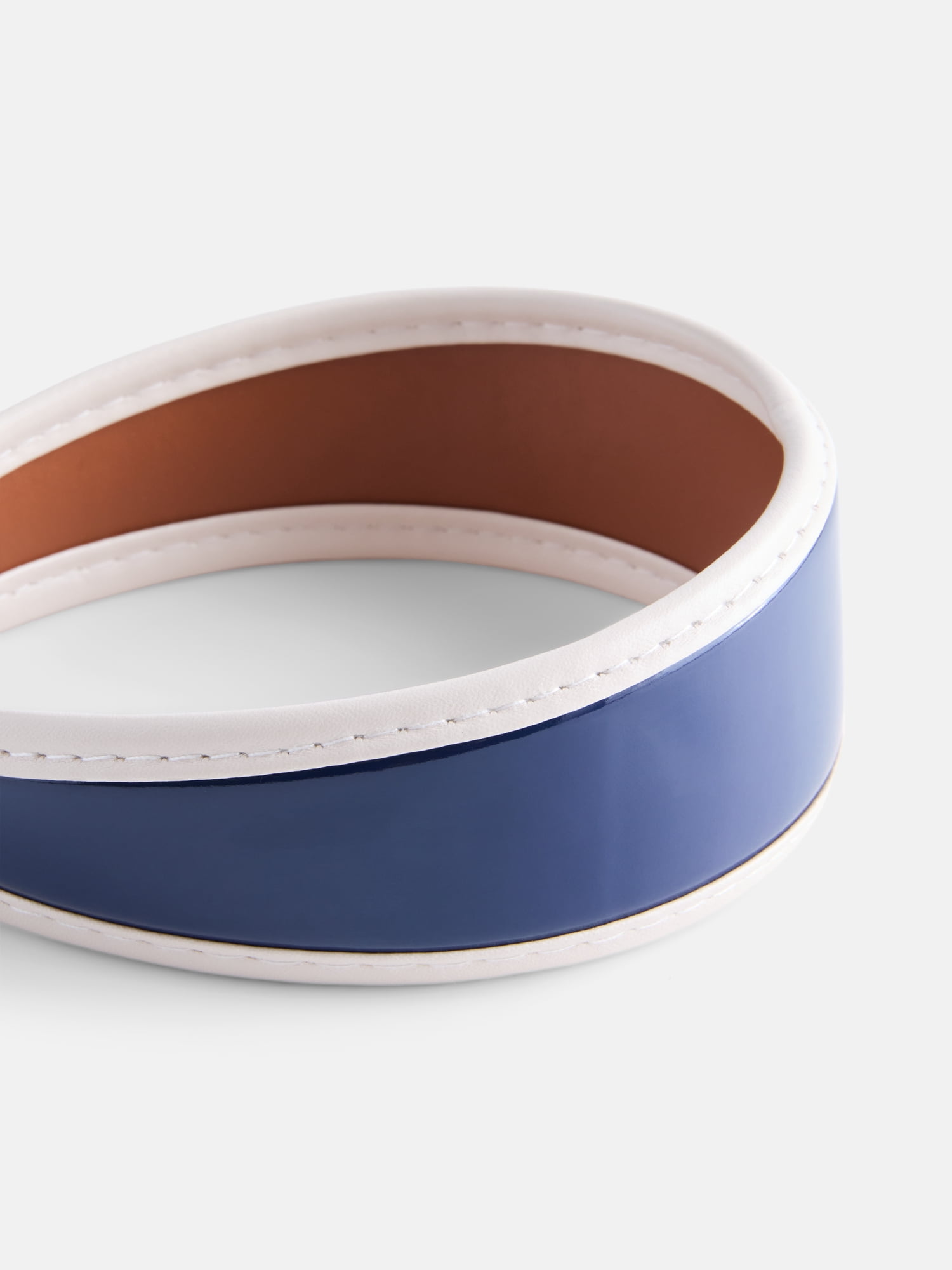 No Boundaries Patent Headband, Women's, Blue/Ivory