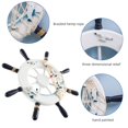 thumbnail image 4 of GHSDFBB Rudder Mediterranean Creative Rudder Pendant Steering Wheel Navigation, Nautical Life Circle Wall Beach House Decoration, 4 of 7
