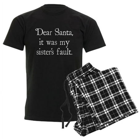 

CafePress - Dear Santa It Was My Sister s Fault. Men s Dark P - Men s Dark Pajamas