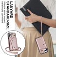 thumbnail image 3 of for iPhone 11 Pro Max Case Wallet with Strap for Women,Crossbody Lanyard and Wristlet Strap,Zipper Pocket,Credit Card Holder,Ring Stand,RFID Blocking Phone Wallet Cases(6.5 inch,Pink), 3 of 18