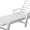 Classic White, variant on Yacht Club Chaise with Arms - Stackable in Sand Castle