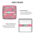 thumbnail image 5 of Lsque Pastel Christmas Trees on Pink Printed Tissue Box Cover Holder, Facial Paper Organizer Dispenser,Square with Bottom Belt, PVC Leather Decorative Organizer, 5 of 8