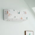 thumbnail image 4 of Wall Mounted Air Conditioning Dust Cover, Washable Air Conditioner Cover, Elastic Belt Design PEVA Flower Printed All-inclusive Dust-proof Cover for Daily Use Home Decor, 4 of 8