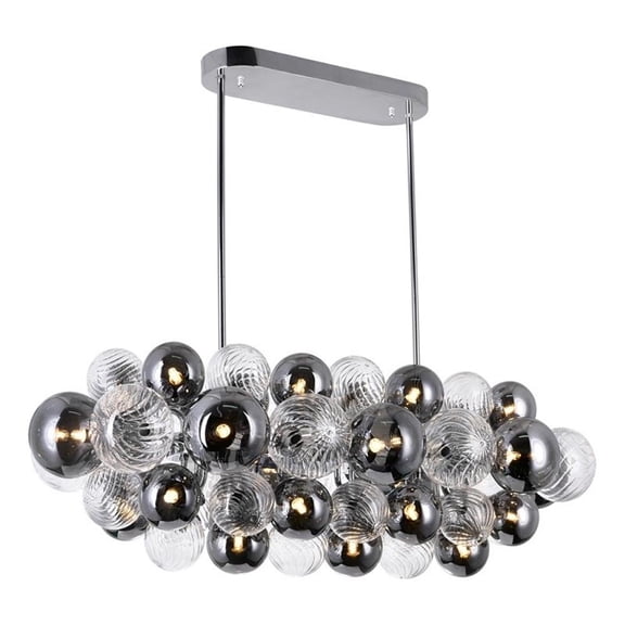 CWI Lighting Pallocino 27 Light Metal Island/Pool Table Chandelier in Chrome