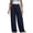 Navy, variant on EazyTech Women's High Waist Wide Leg Pants Drawstring Elastic Waist Casual Cargo Trousers with Pockets Loose Straight Pants