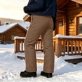 thumbnail image 6 of Aofany Women's Quilted Insulated Ski Pants Fleece Lined Winter Trousers with Pockets Thermal Loose Fit Bottoms for Outdoor Sports, 6 of 7