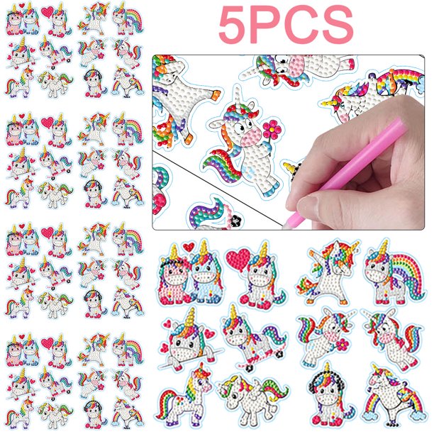 5 Uds 2 Pintura Diamantes Pegatina DIY Artesanía Dibujos Animados Paster Del (BT130)