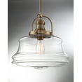 thumbnail image 3 of 60/6757-Nuvo Lighting-Basel-1 Light Pendant-13.75 Inches Wide by 14.63 Inches High-Burnished Brass Finish, 3 of 7