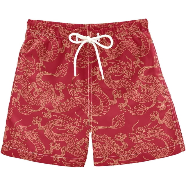 Boys Swim Trunks Beach Board Shorts Quick Dry Toddler Swimsuit Bathing Suits with Mesh Lining