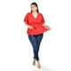 thumbnail image 5 of Blusa de encaje Roman Fashion /Tallas Extras, 5113 (Rojo) rojo 38, 5 of 5