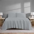 thumbnail image 3 of Purity Home 100% Organic Cotton King Light Gray Percale Bedsheet set, 300 Thread Count Breathable, Super Soft, & Cozy 4-Piece Set, 3 of 14