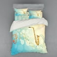 thumbnail image 2 of Ambesonne Colorful Bedding Set 3 Pcs, Musical Notes Vibes, Twin, Multicolor, 2 of 3