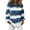 #03 Blue, variant on Womens Christmas Print Shirt Long Sleeve Button Down Casual Tops Loose Fit Collared Blouse Top For Winter Holiday Party,XXL,Purple