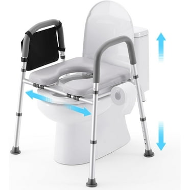 Elevated Portable Raised Handicap Toilet Seat High Risers for Seniors ...