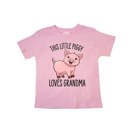 

Inktastic This Little Piggy Loves Grandma- cute Gift Toddler Boy or Toddler Girl T-Shirt