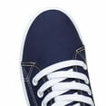 thumbnail image 6 of Womens Shoes,Retro Canvas Shoes Solid Color Lace Up for Casual Wear Flat Retro Canvas Shoes for Bottom Style,Shoes for Women,Navy,8, 6 of 9
