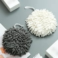 thumbnail image 5 of 2 Pack Fuzzy Chenille Hand Towels Ball, Hanging Hand Towels with Loop for Kitchen Bathroom,Soft Absorbent Hand Bath Towels, 5 of 8