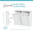 thumbnail image 5 of RiverRidge Ellsworth Double Tilt-Out Laundry Hamper Cabinet with Cloth Storage Bag - White, 5 of 10