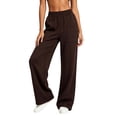 thumbnail image 3 of PNTUTB Women's Activewear Pants Stylish Solid-Color Versatile Pants Casual Stretchy High-Waisted Loose Comfortable Wide-Leg Pants with Pockets, 3 of 7