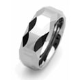 thumbnail image 2 of Women's 8MM Comfort Fit Tungsten Carbide Wedding Band Round Faceted Shiny Ring (7 to 14), 2 of 3