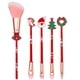 thumbnail image 5 of Juego De Brochas De Maquillaje Con Varita De Navidad, Brochas De Maquillaje Con Mango De Árbol De Navidad De Santa Elk De Dibujos Animados Para Rubor, Base, Cejas, Sombra De Ojos, Labios Methold HA038653-00, 5 of 6