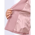 thumbnail image 5 of INSPIRE CHIC 2 Pieces Suit Set Business Set for Women's Work Long Sleeve Notched Lapel Formal Skirt Suit XS Pink, 5 of 6