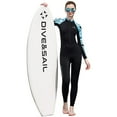 thumbnail image 3 of UPF 50+ Women's Rash Guard Swimsuit Long Sleeve One Piece - Full Body Sun Protection Swimwear, Surfing Diving Swim Suit, Chlorine Resistant, Beach Cover Up (XS-XXL), 3 of 7