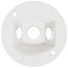 Morris Products 36842 4 In. Round Weatherproof Covers - Three Hole 0.5 In. White