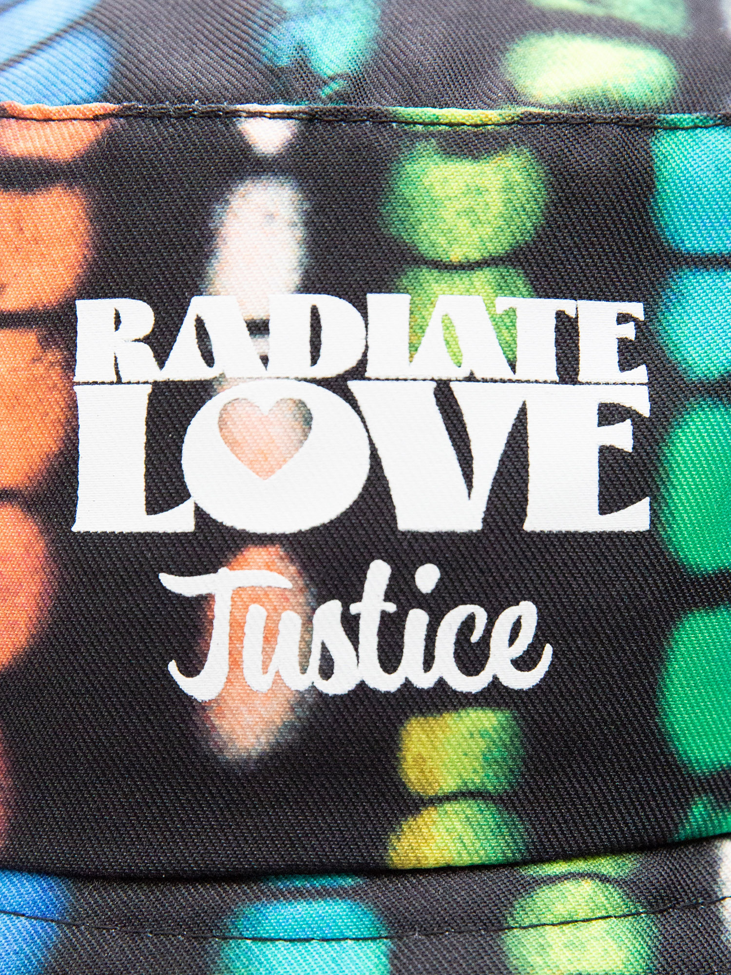 Justice Brand Child Girls Black Tie-Dye Bucket Hat, Radiate Love