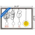 thumbnail image 3 of Line Art - Light Bulb Wall Poster, 14.725" x 22.375", Framed, 3 of 3