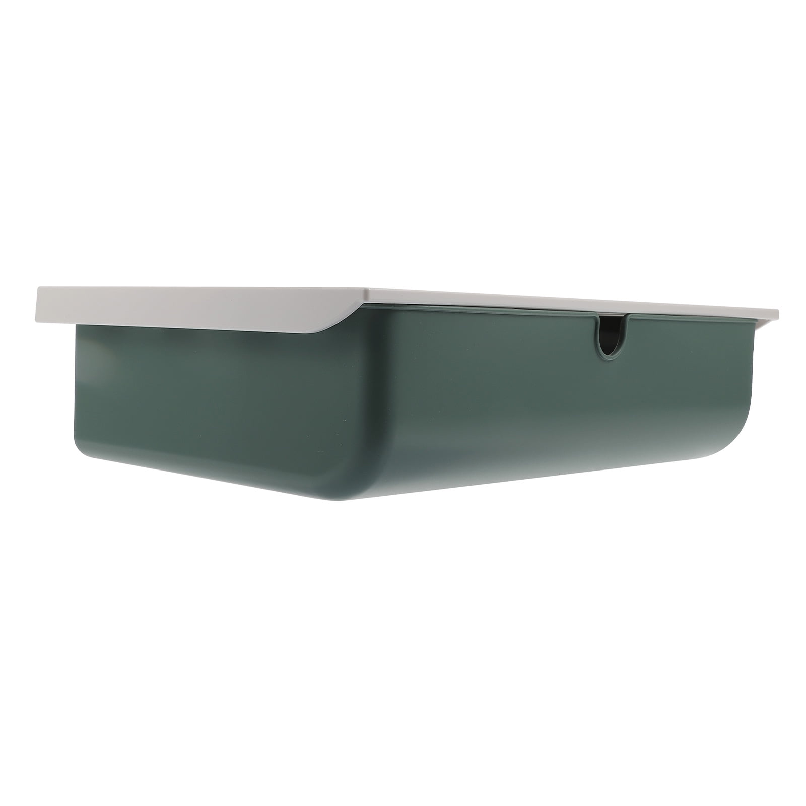 KHBUAB 1Pc Green Hidden Drawer Box Under Desk Storage Container for Home Organizer