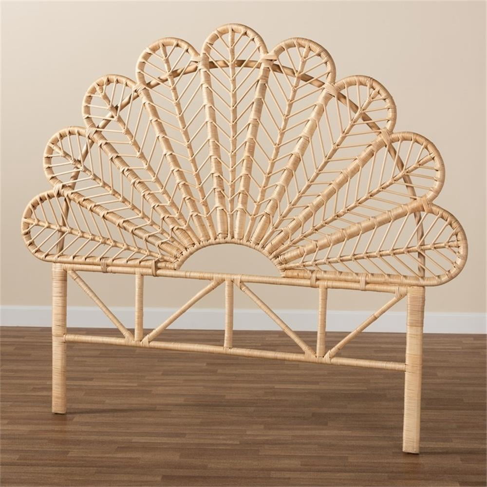 Baxton Studio Queen Modern Bohemian Rattan Standalone Headboard