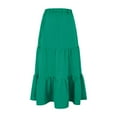 thumbnail image 6 of Zshosam Womens Midi Length Skirt Casual Flowy A Line Skirts with Pockets(Green,S), 6 of 6