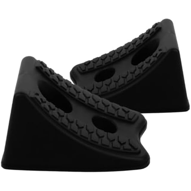 Generic 2pcs Heavy-duty Rubber Wheel Chocks Cars and Travel Trailers, Non-s