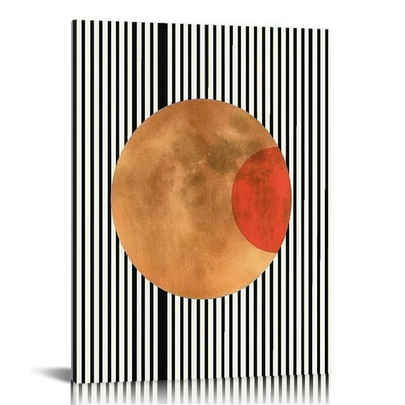 EastSmooth Orange Boho Canvas Wall Art Orange Geometric Abstract Painting Mid Century Modern Pictures Neutral Abstract Poster Burnt Orange Boho Wall Art Boho Line Poster Terracotta Artwork
