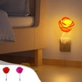 thumbnail image 1 of Luz nocturna USB Rose - Lámpara LED enchufable roja o rosa para dormitorio, baño, pasillo, cocina, escritorio - Regalo romántico de San Valentín, 1 of 8
